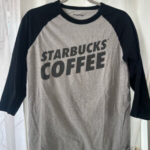 Sport-Tek Black and Gray Short Sleeve Tee Starbucks